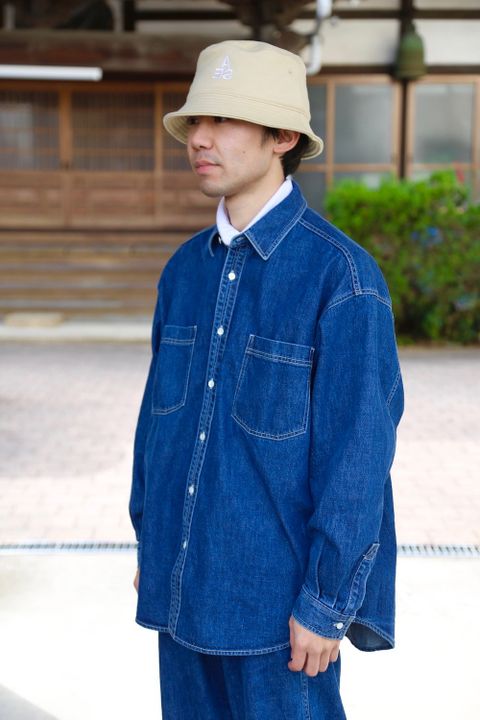 Graphpaper 2021春夏コレクション Denime Regular Collar Shirt & Denime Five Pocket Pants style.2020.12.20.