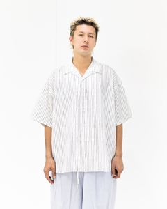 S.F.C 26SS エスエフシー COTTON STRIPE OPEN COLLAR SS SHIRT(SFCSS26S07)White☆5月9日(土)発売！