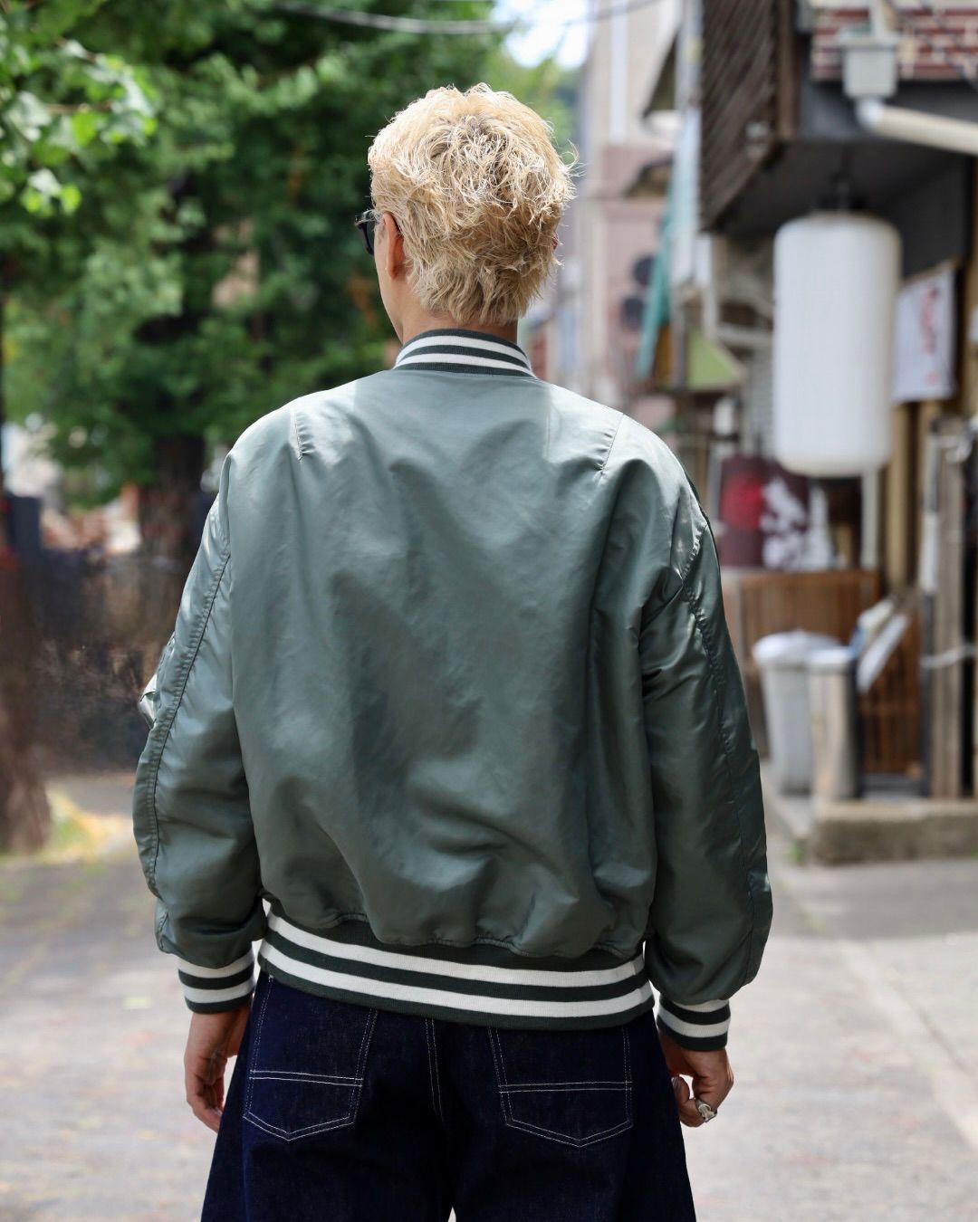 COMME des GARCONS HOMME リブライン入りナイロンツイルジャケット MARKスタイル