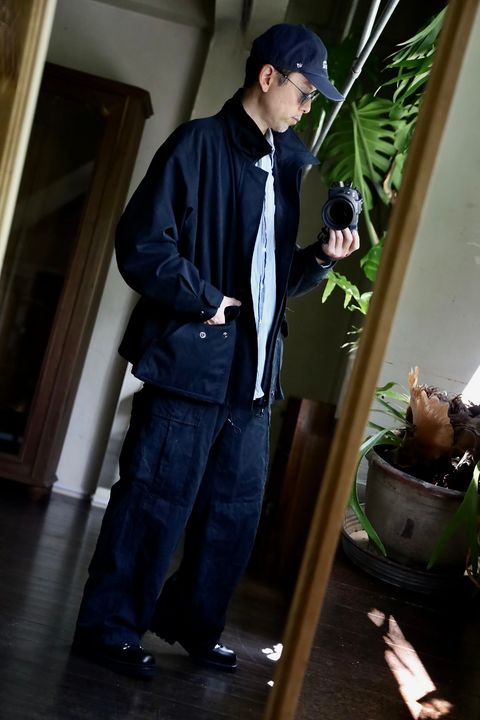 A.PRESSE Silk Ripstop Royal Canadian Air Force Jacketスタイル.2024.8.24.