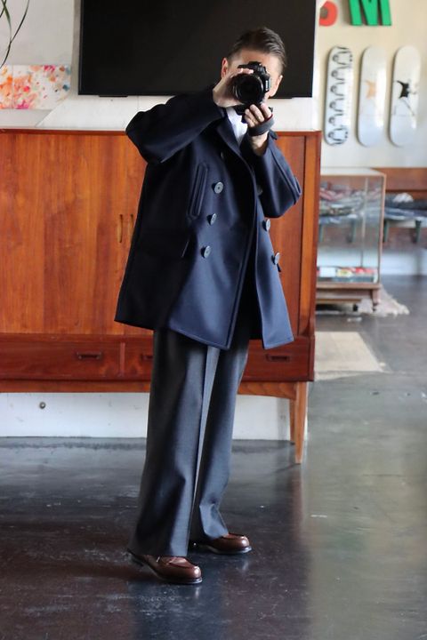 Ets.MATERIAUX マテリオ セレモニーパンツ"CHARCOAL"style.1