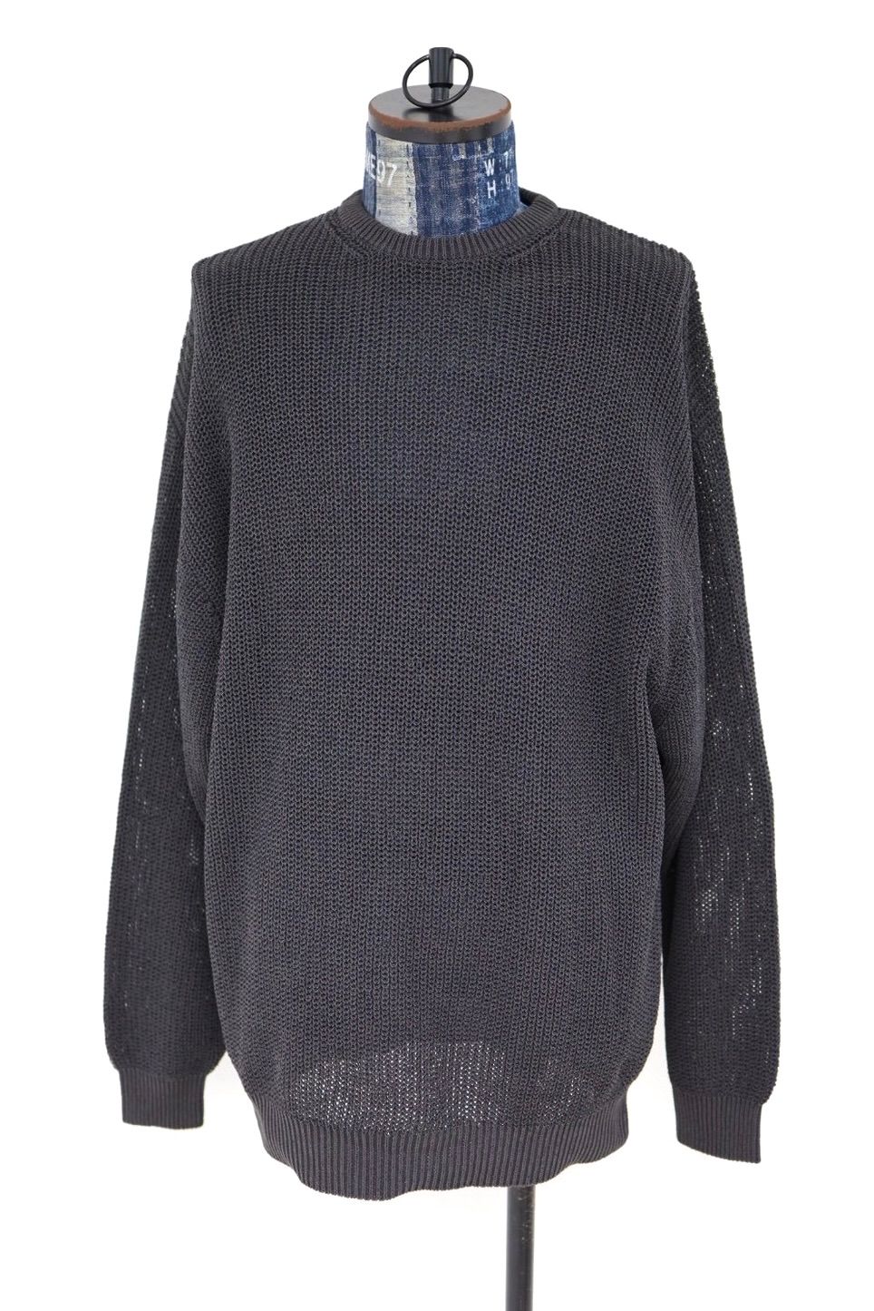 グラフペーパー26SS Coiled Wool Nylon Crew Neck Knit(GM261-80433)CHARCOAL☆2月28日(土)発売！