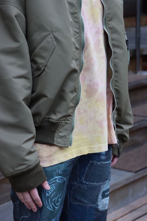 doublet VEGETABLE DYED MA-1(22SS13BL132) style.2022.1.16