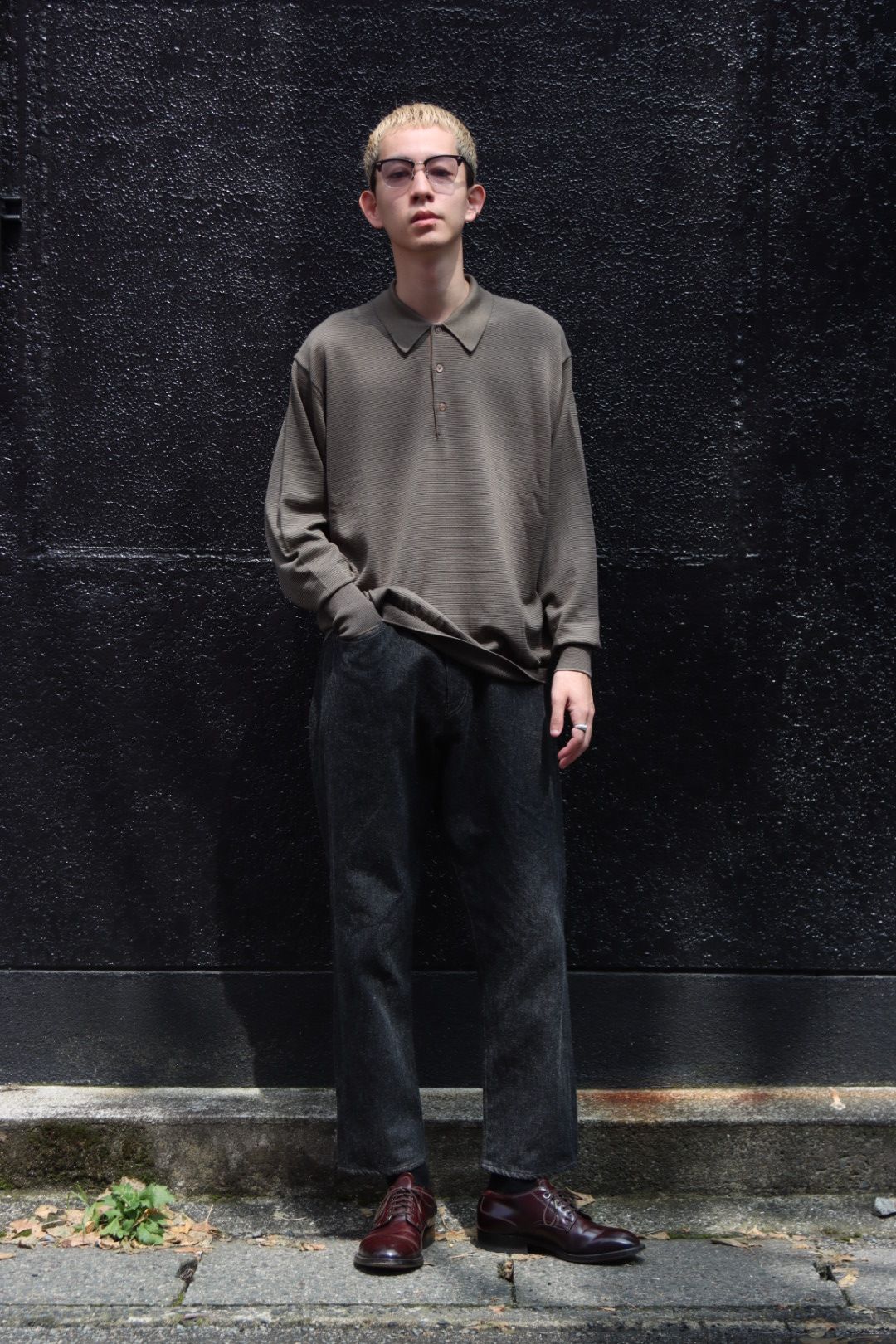A.PRESSE - アプレッセ23AW ニットポロ L/S Knit Polo Shirts(23AAP-03