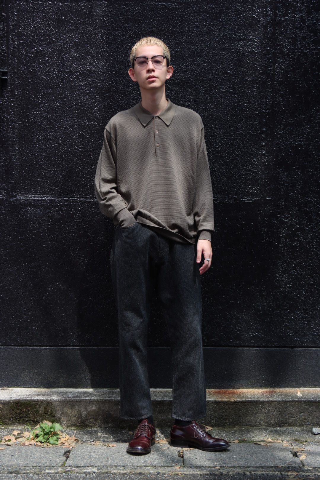 A.PRESSE - アプレッセ23AW ニットポロ L/S Knit Polo Shirts(23AAP-03 