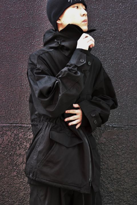 yohji yamamoto 23AW HOODED MILITARY JACKETスタイル