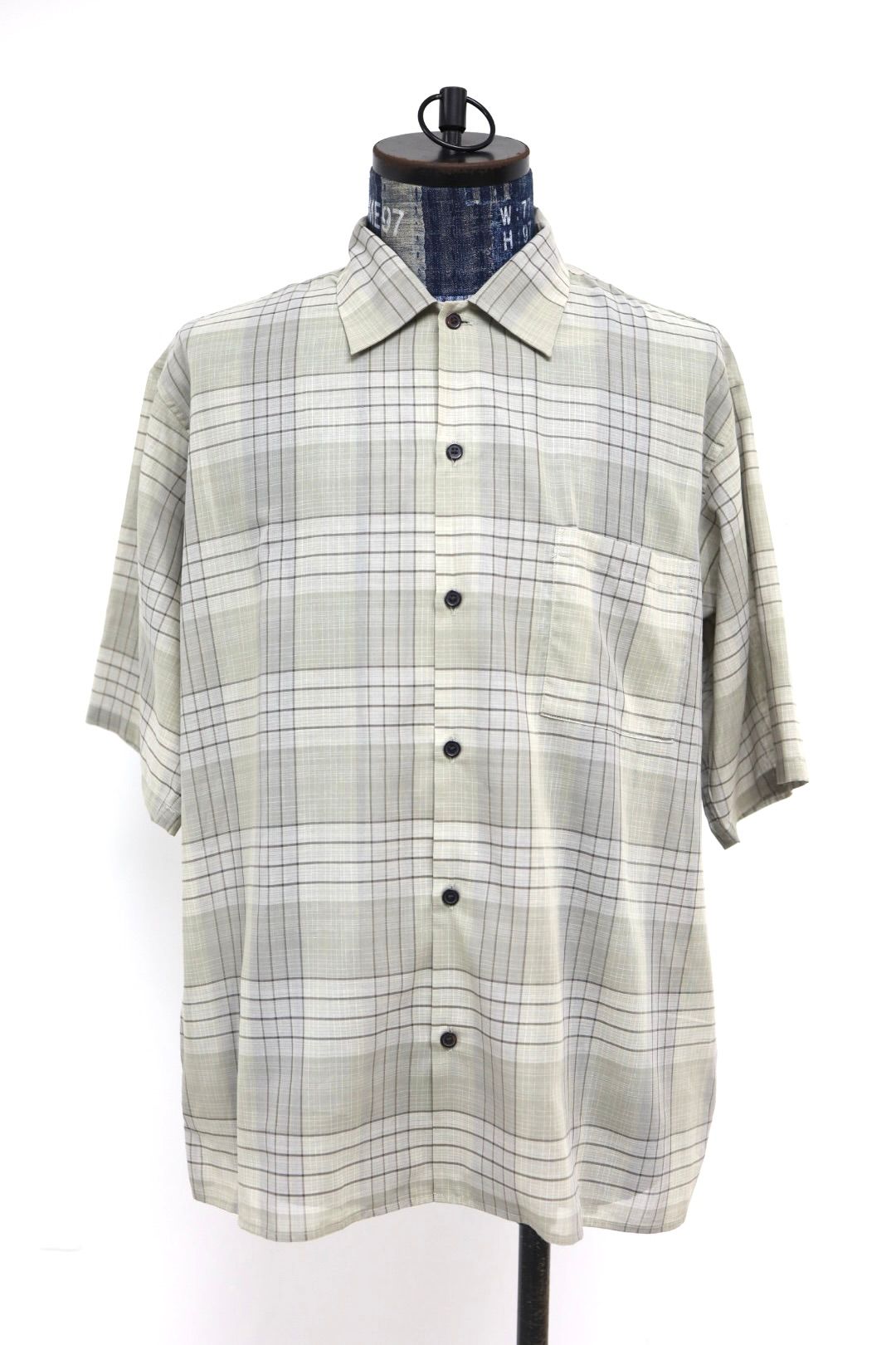 マーカ 26SS オープンカラーシャツ OPEN COLLAR S/S SHIRT(M26A18SH02B)SAGE CHECK☆新作発売！