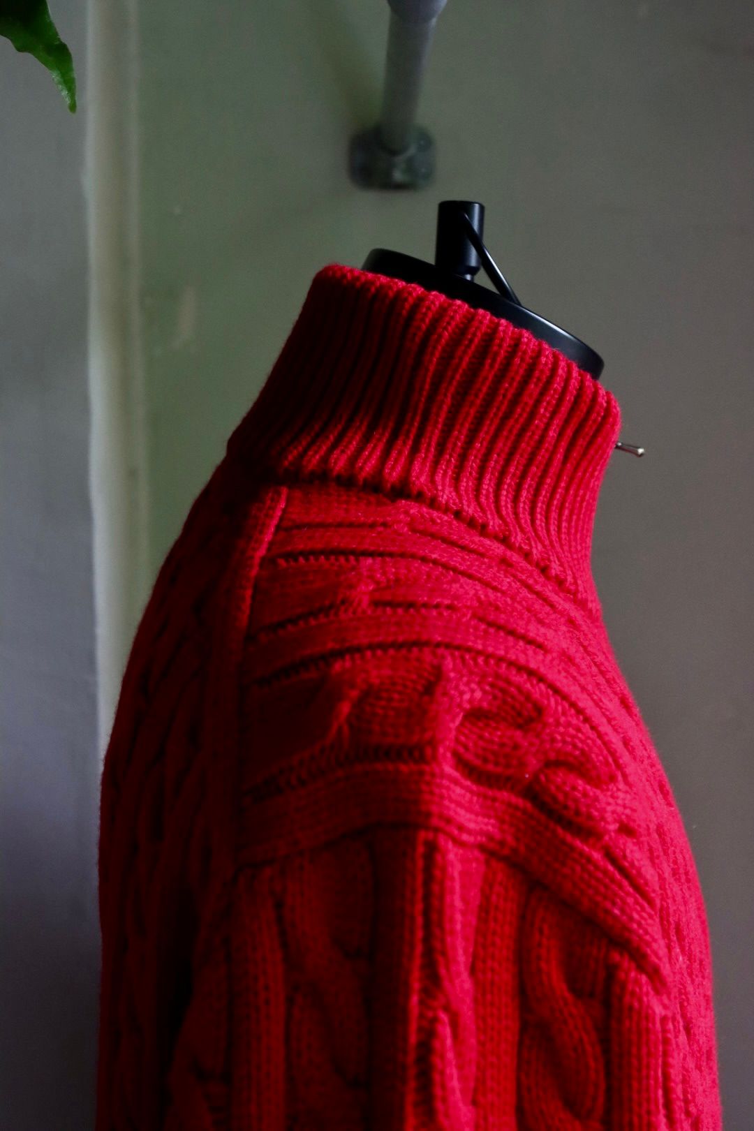 アプレッセ23AW Cashmere Aran Half Zip Sweater(23AAP-03-03K)RED