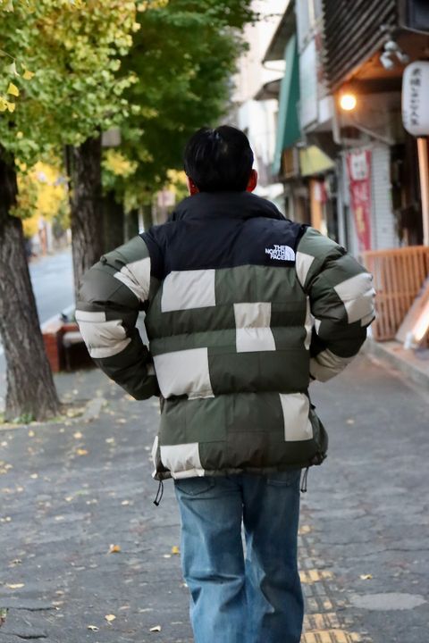 eYe JUNYA WATANABE MAN × THE NORTH FACE WネームNUPTSE JACKETスタイル