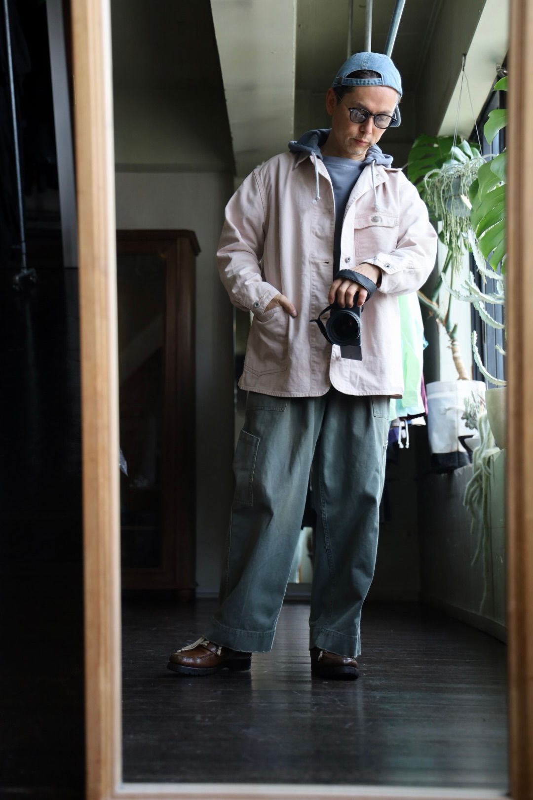 ファウンダ 25SS COVERALL JACKET(015FD251001)PINK BEIGE