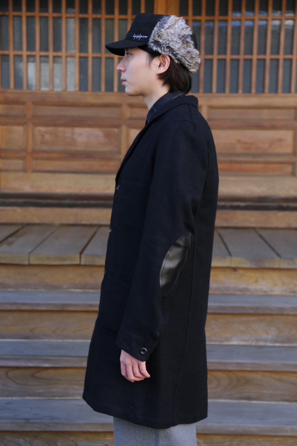 JUNYA WATANABE COMME des GARCONS MAN ウール麻ツイル縮絨×牛革(WF