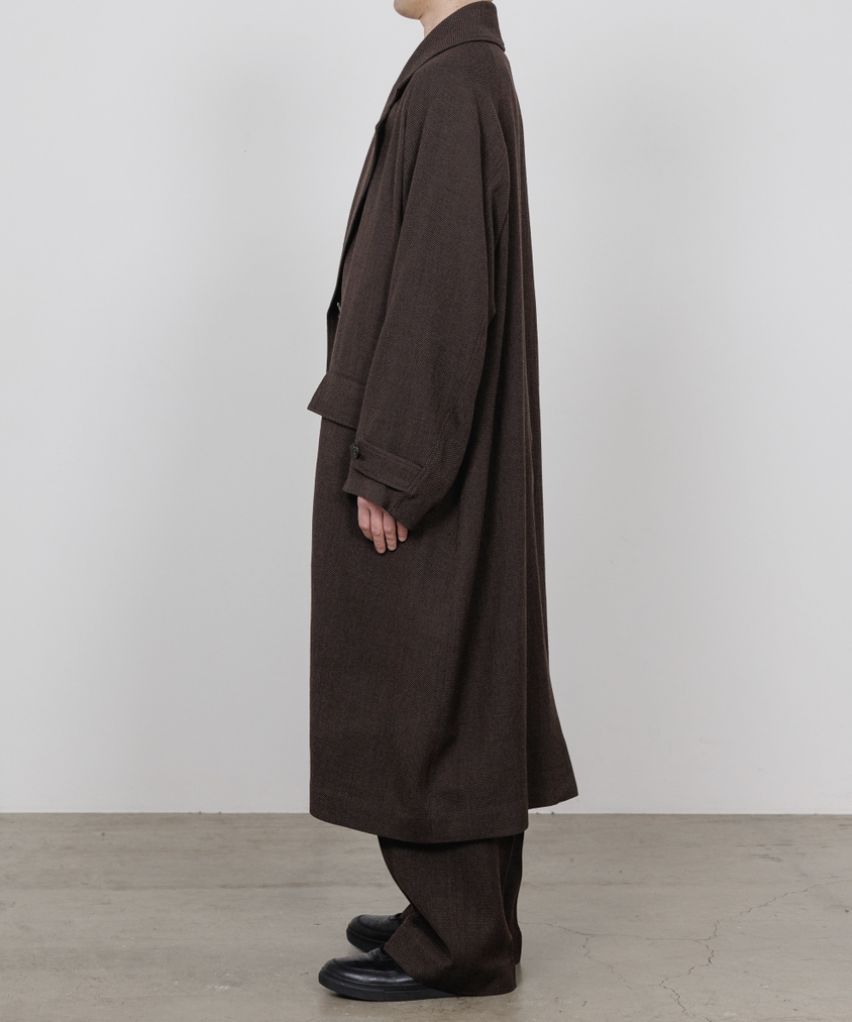 マーカ 26AW GREAT COAT(M26C10CO01C)BROWN BIRD’S-EYE☆新作発売！