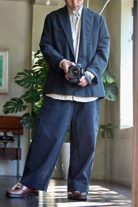 アプレッセ22FW USAF Hemmed Bottoms"BLACK"スタイル