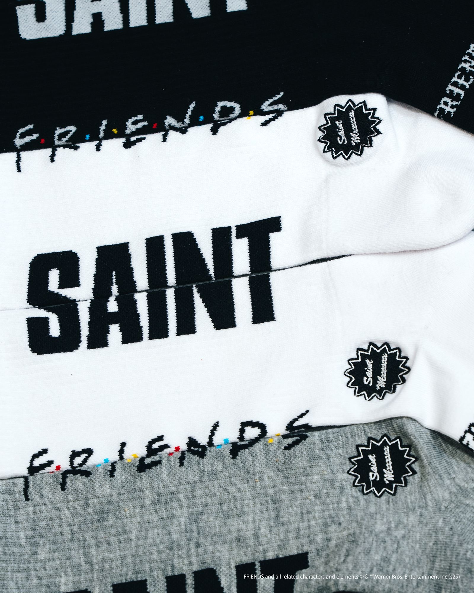 セントマイケル25SS FRIENDSコラボ FRD_SOCKS(SM-HR8-0000-C59)WHITE