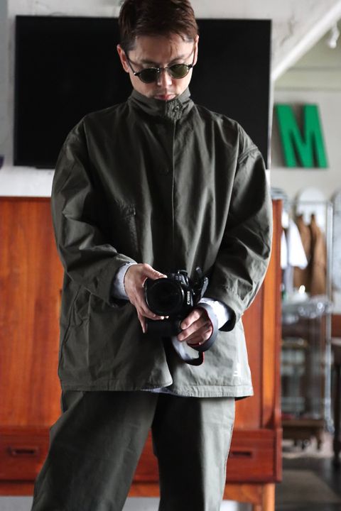 FreshService OVERDYED LEFT TWILL ENGINEER JACKET"DARK OLIVE"style.
