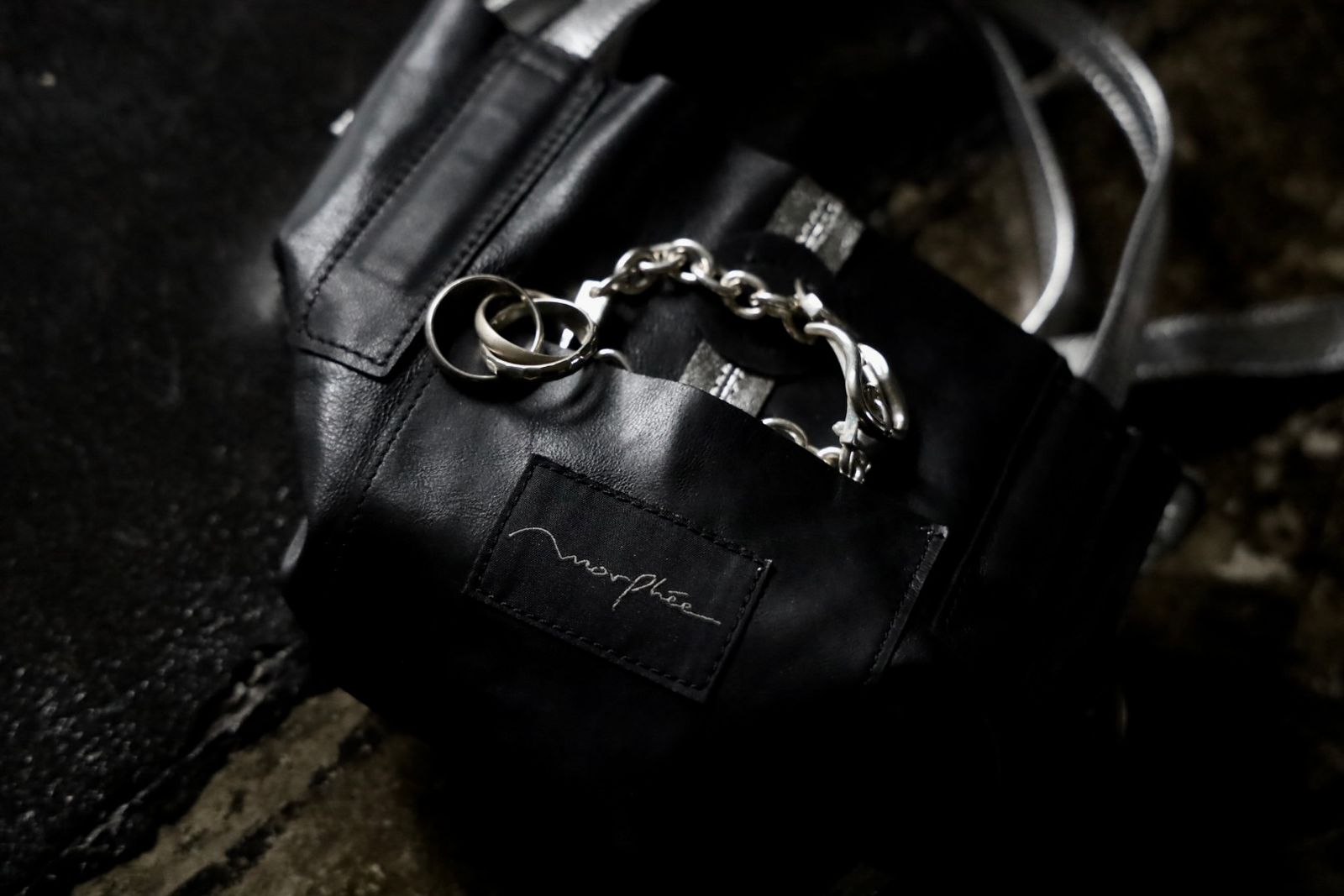 Morphee / モルフェトートバッグ 2WAY SMALL TOTE（SHORT）SILVER
