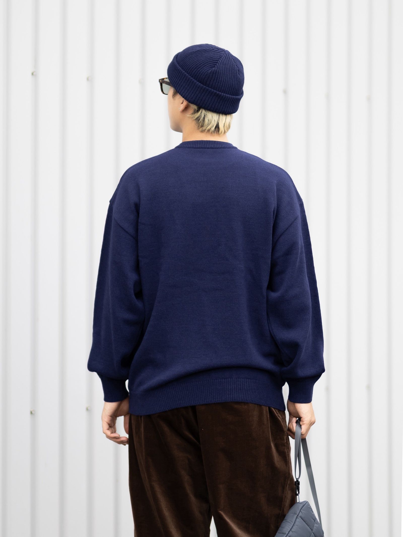 FreshService THERMAL JERSEY CREW NECK KNIT MARK STYLE