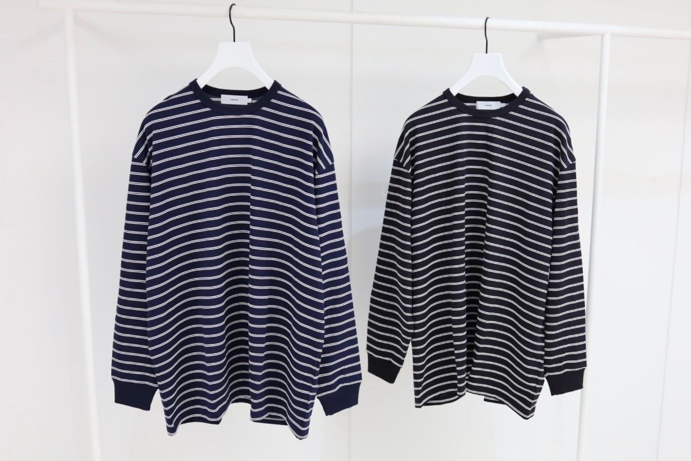 グラフペーパー26SS Tri Spun Border L/S Tee(GU261-70121B)BLACK×WHITE☆2月28日(土)発売！