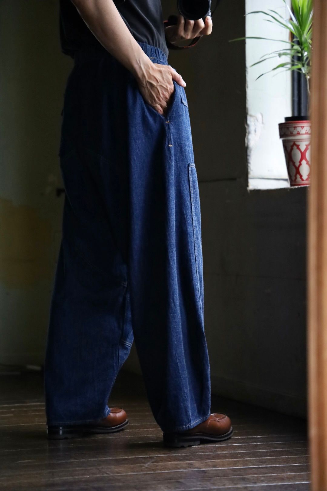 Gurank 25FW 8オンスダブルニーパンツ 8oz raw denim double knee pant (2550)INDIGO