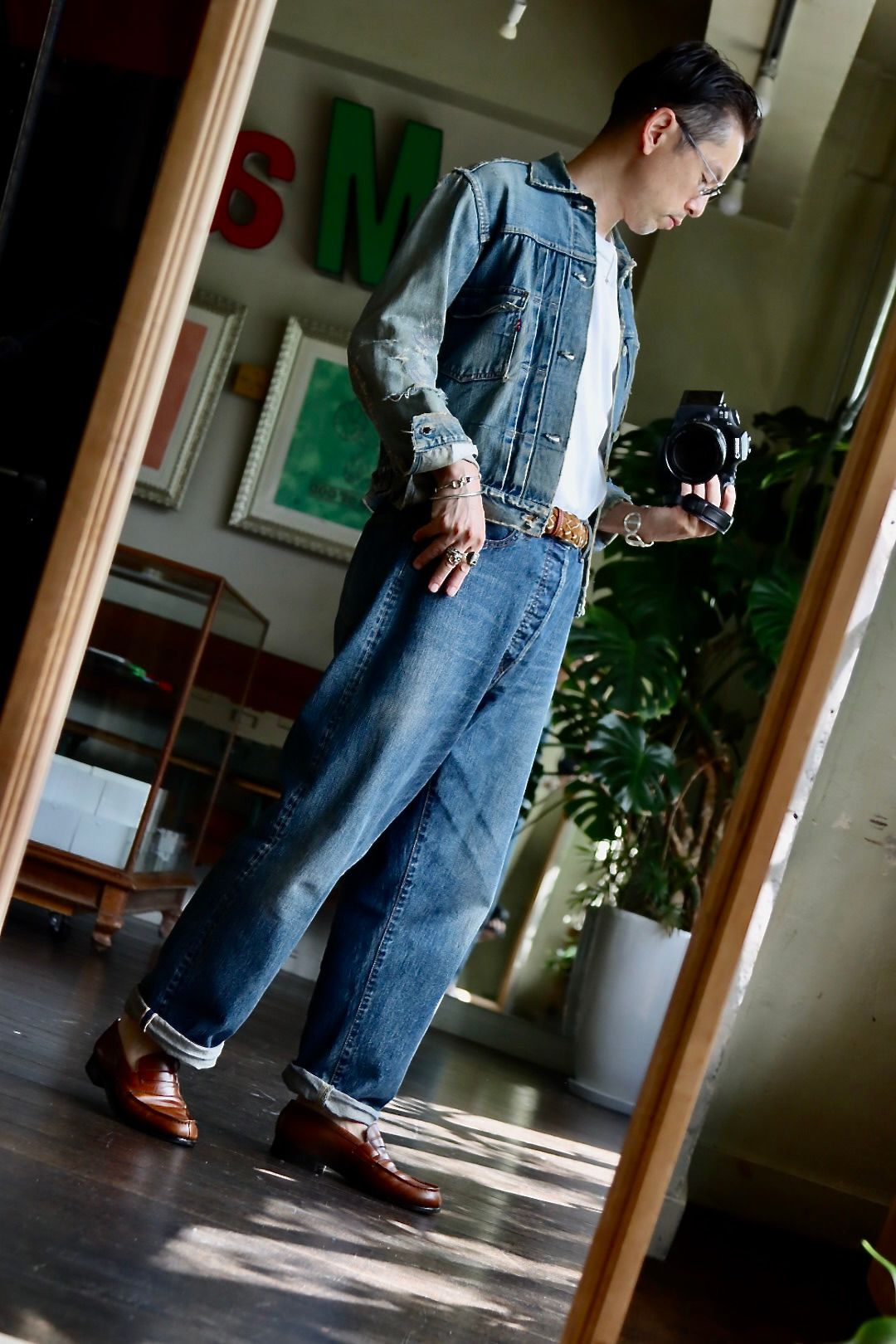 A.PRESSE - アプレッセ22FWデニム Washed Denim Wide Pants(22AAP-04