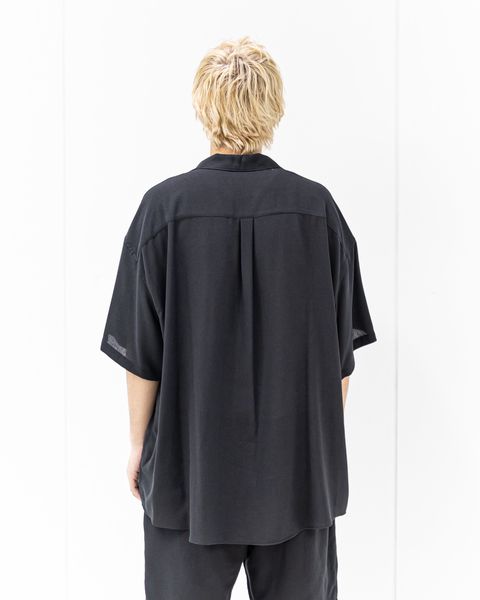 Graphpaper Viscose Viyella S/S Sleeping Shirt (CHARCOAL)新作発売！