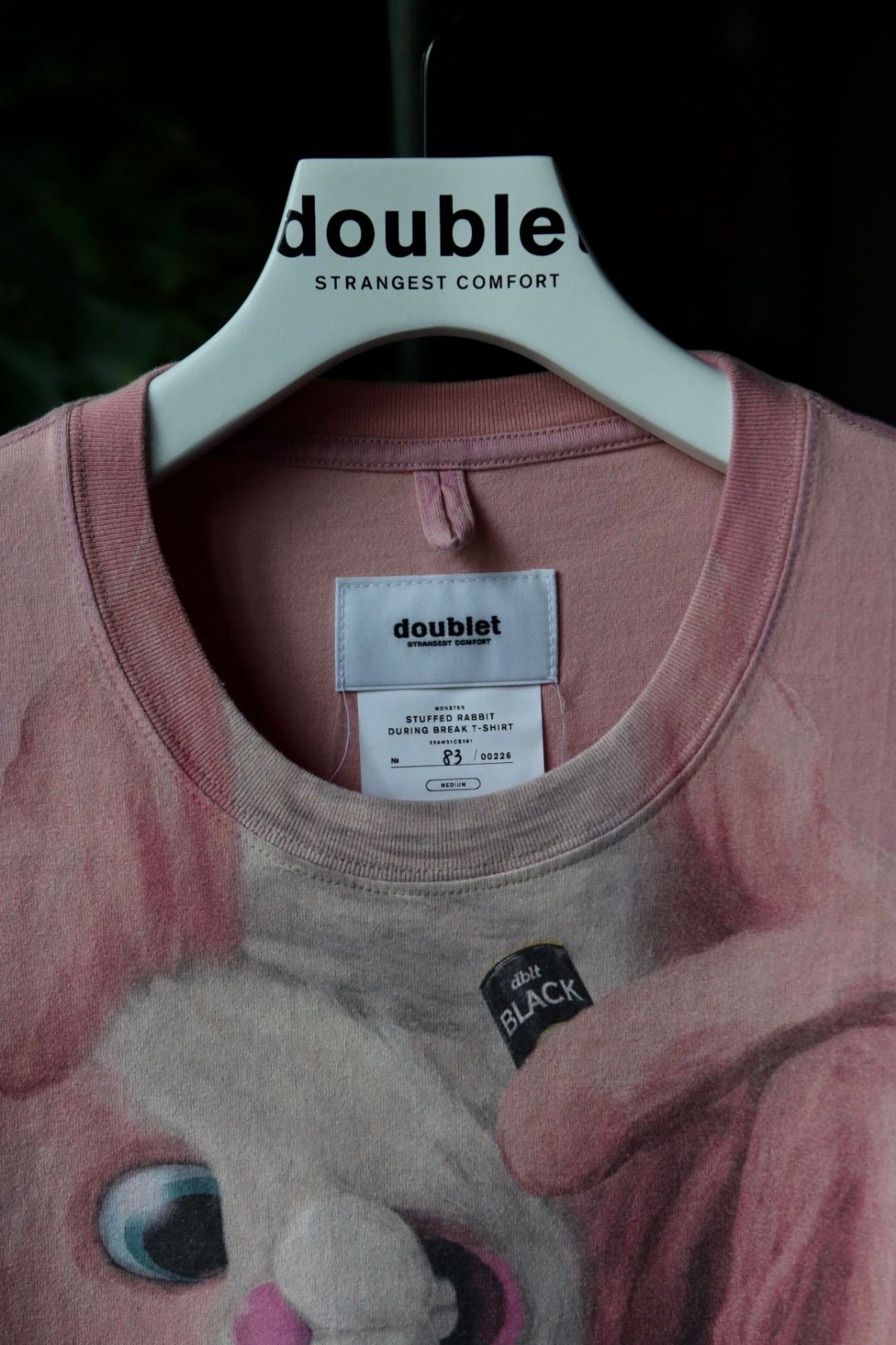 doublet - ダブレット 23AW STUFFED RABBIT DURING T-SHIRT