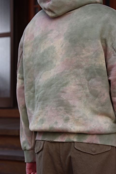 doublet WASTE VEGETABLE DYED HOODIE(22SS28CS209) style.2022.1.15.