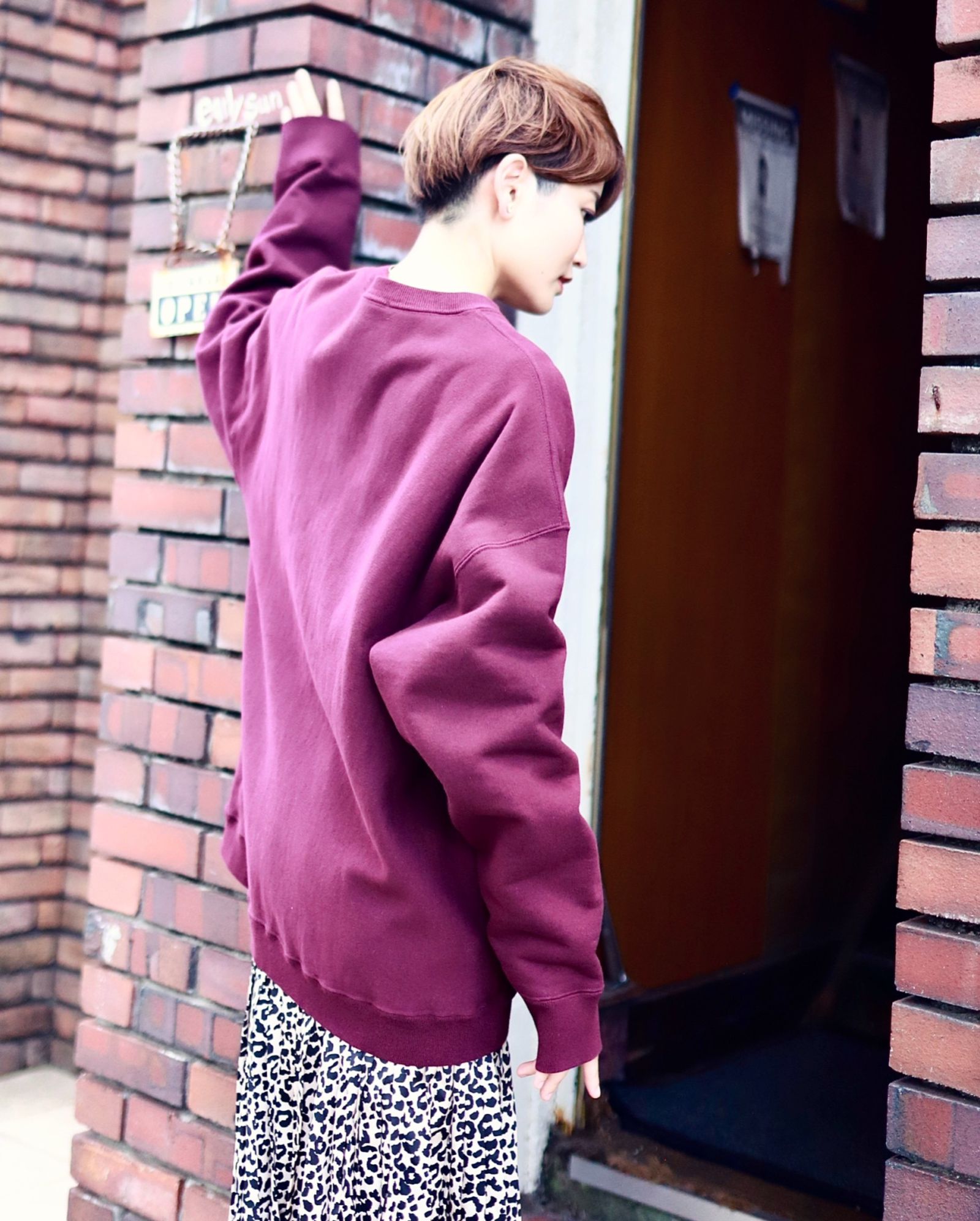 ATON 23SW NATURAL DYED URAKE OVERSIZED PULLOVER style.2023.8.1