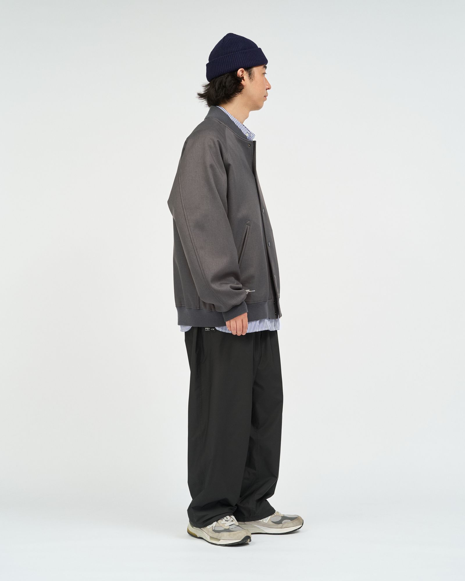 フレッシュサービス 26AW  DOWN FABRIC VARSITY JACKET(FSC263-30050)GRAY☆10月24日(土)新作発売！