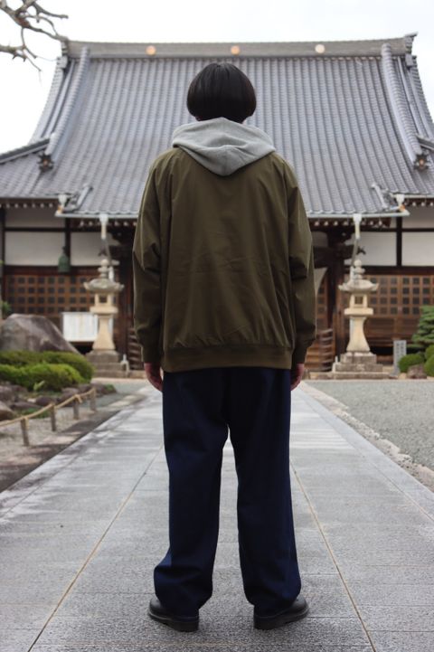 FreshService SWEAT HOODED SWING TOP"KHAKI×HEATHER GRAY"style