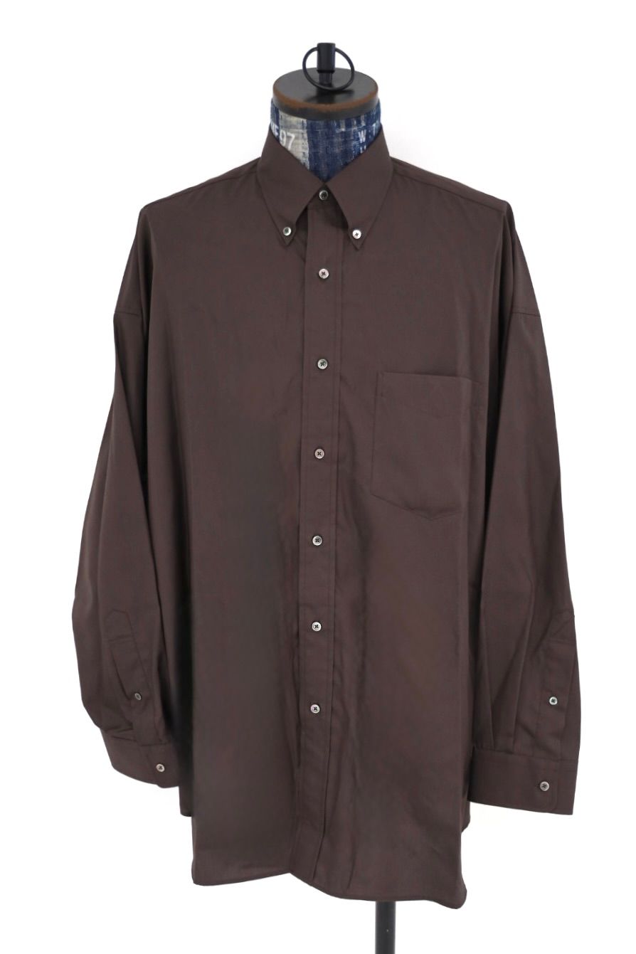 グラフペーパー Easy Care Poplin L/S Oversized B.D Shirt(GM263-50620)BROWN☆7月11日(土)発売！