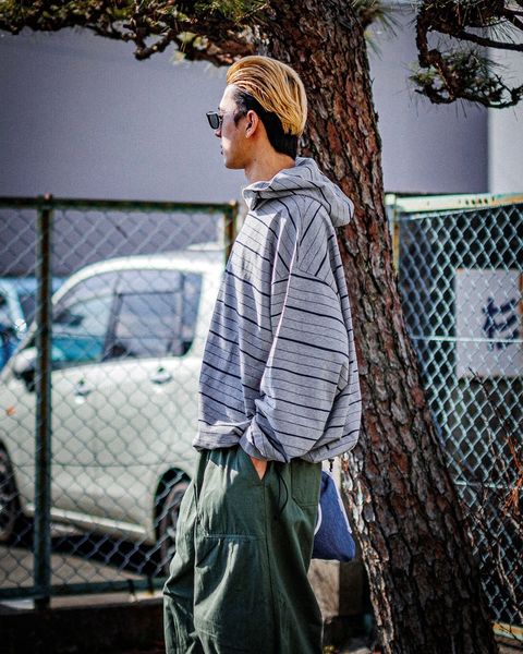 SFC HOODIE MIX SIDE STRIPE LS TEE (GRAY) 1月25日(土)新作発売！