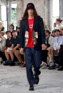 ジュンヤワタナベマン23SS BROOKS BROTHERS×ANDY WARHOLブレザーカスタマイズ(WK-J101-051) NAVY