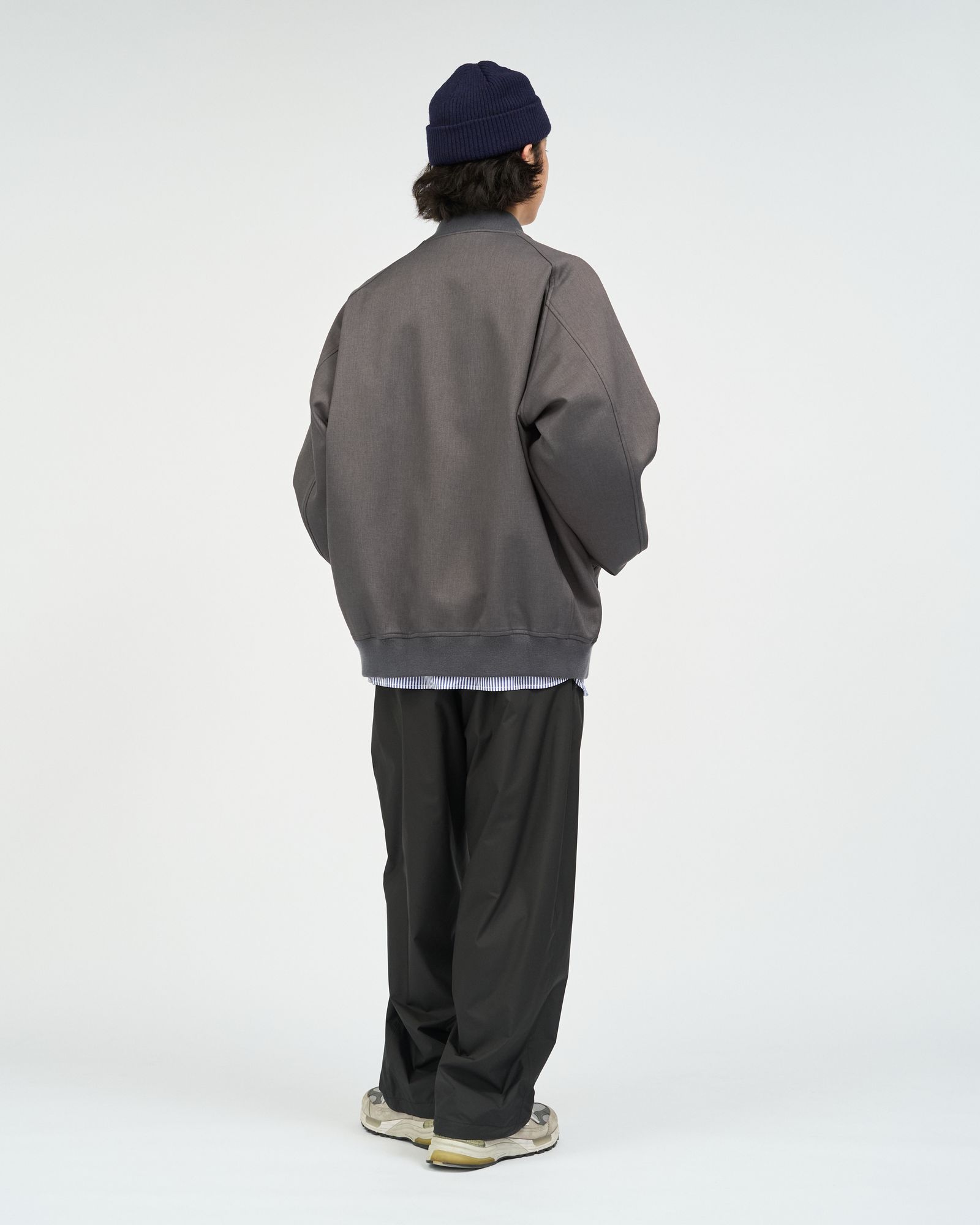 フレッシュサービス 26AW  DOWN FABRIC VARSITY JACKET(FSC263-30050)GRAY☆10月24日(土)新作発売！