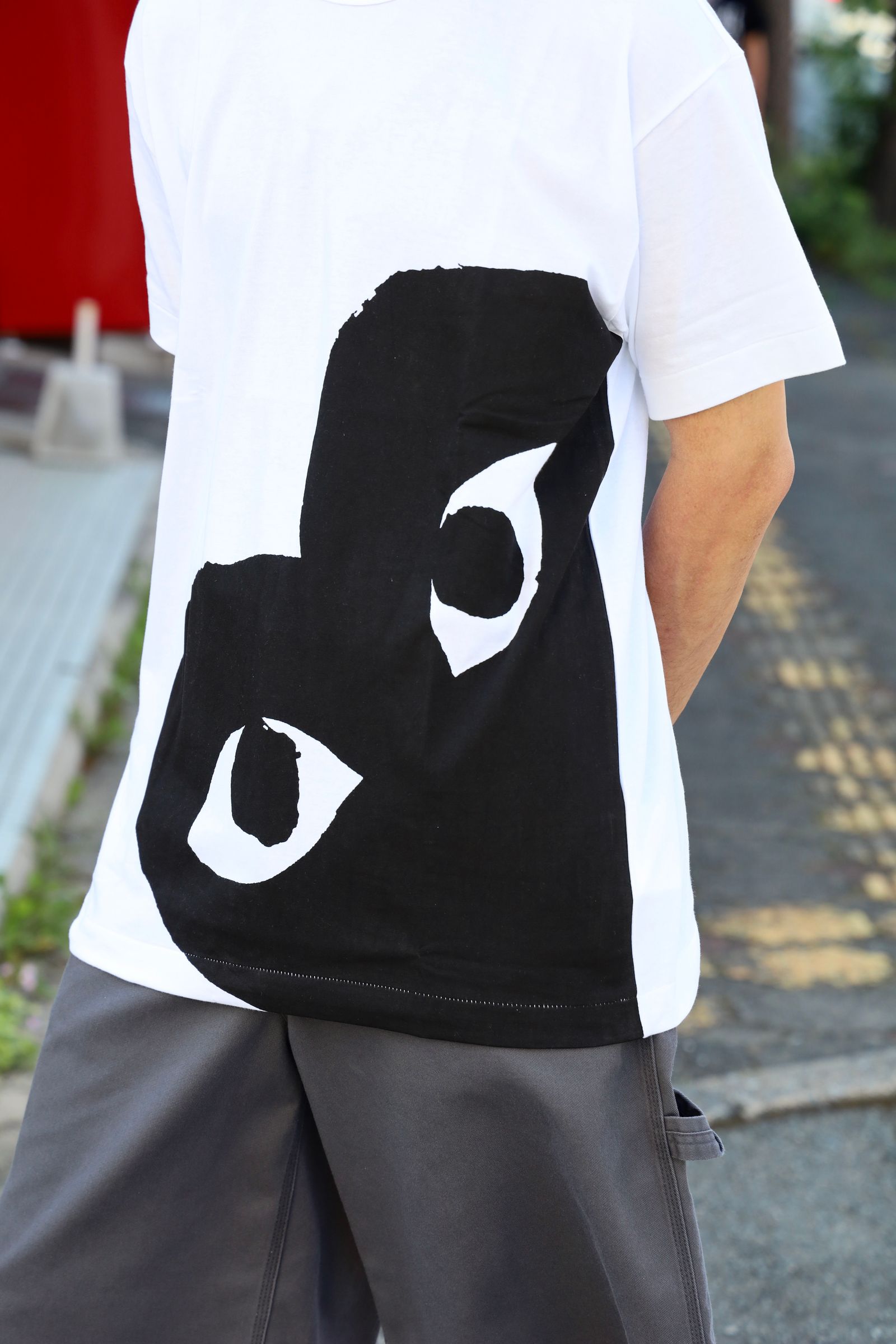 プレイコムデギャルソン Tシャツ カットソー ブラック M PLAY COMME des GARÇONS: T-SHIRT (BLACK) | DSMG E-SHOP