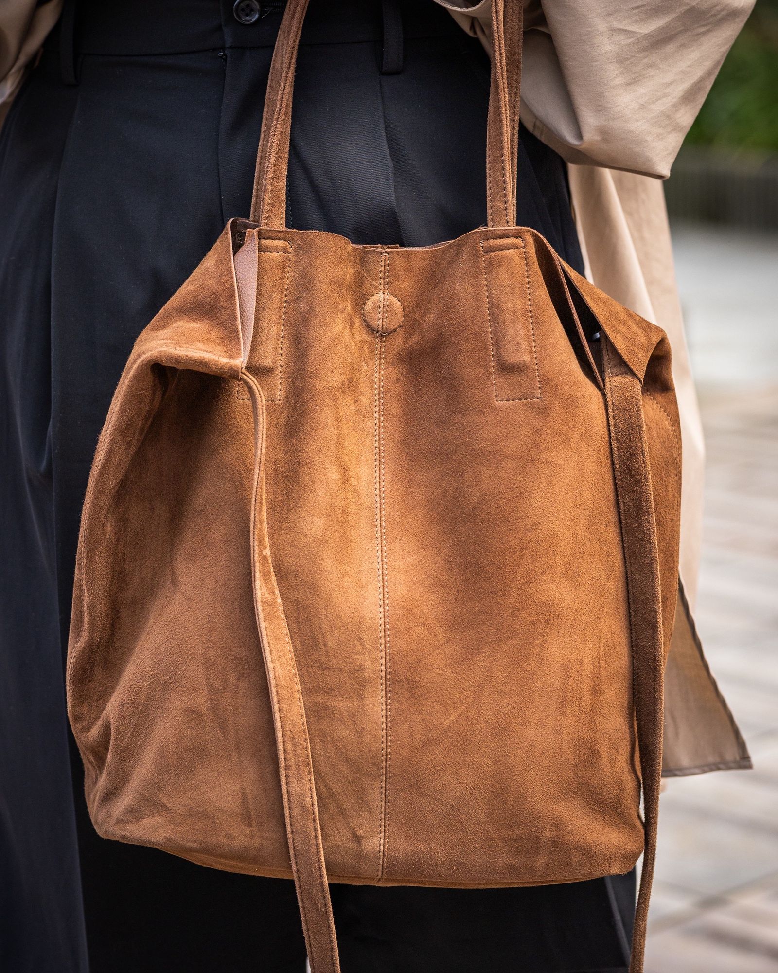 Morphee / モルフェトートバッグ 【LONG】3WAY MIDIUM TOTE OIL SUEDE (ML-OCB)COFFEE BROWN☆再入荷しました！