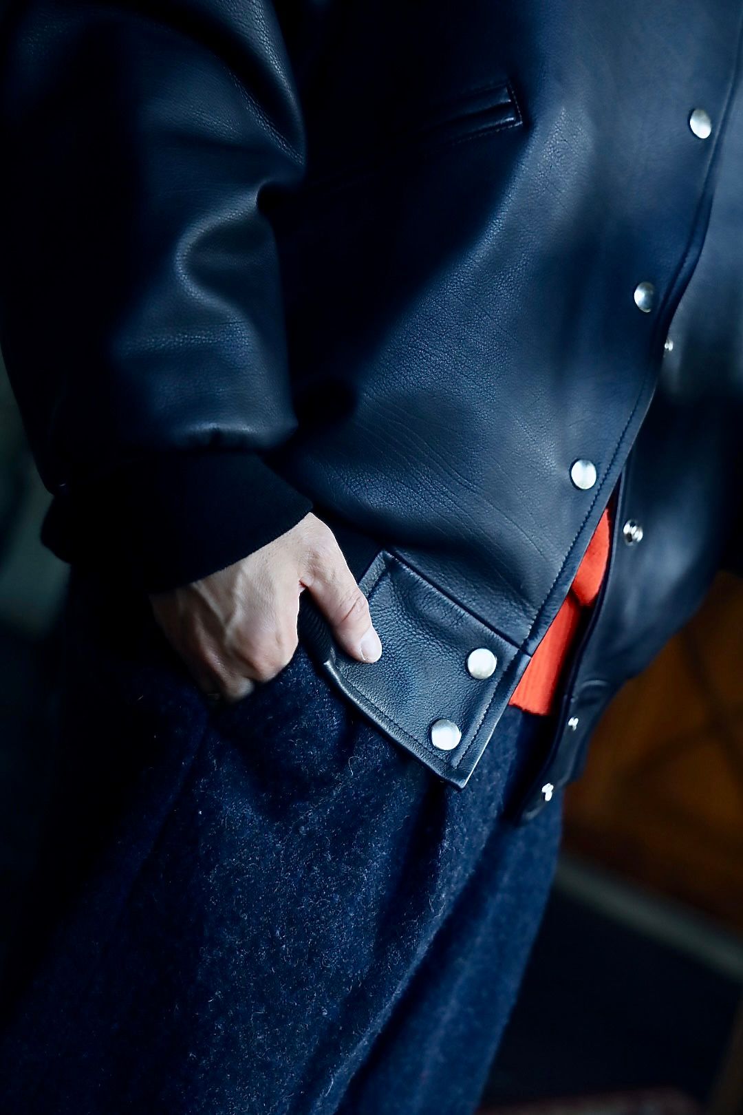 アプレッセ 2025 STYLE2 Leather Award Jacket(25AAP-01-04)D.NAVY