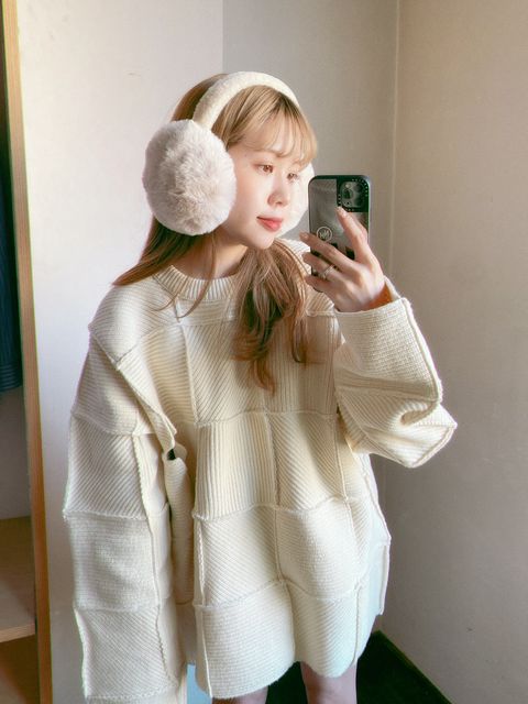 YOKE 24SS PATCHWORK RIB SWEATER style.2023.12.23