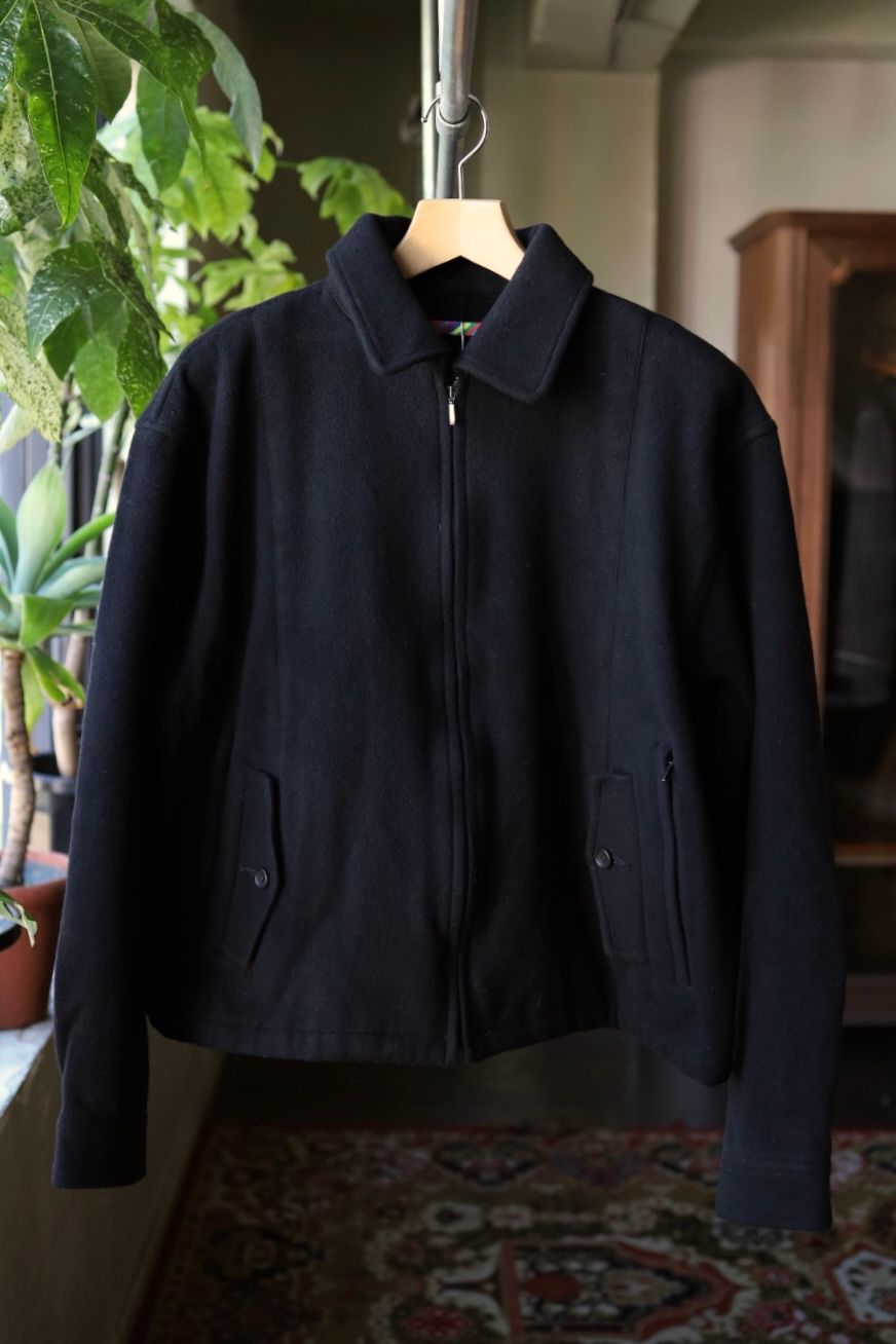 イズネス 25AW WOOL ZIP BLOUSON (25AW_26_1006AWJKWOOL01)BLACK☆新作発売！