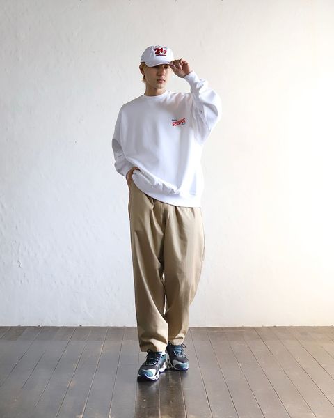 FreshService 24SS CORPORATE PRINTED CREW NECK SWEAT"All Day All Night" style 2024.3.8