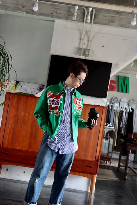©SAINT M×××××× ×DENIM TEARS SWING TOP"GREEN" S style.
