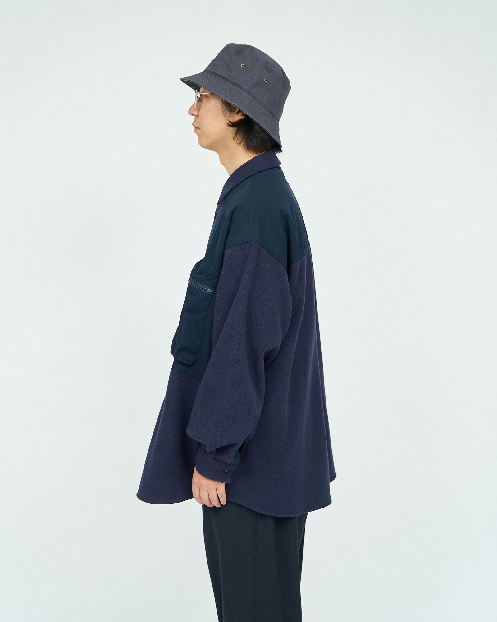 フレッシュサービス SYNTHETIC FLEECE SHIRT(FSC243-30094)NAVY