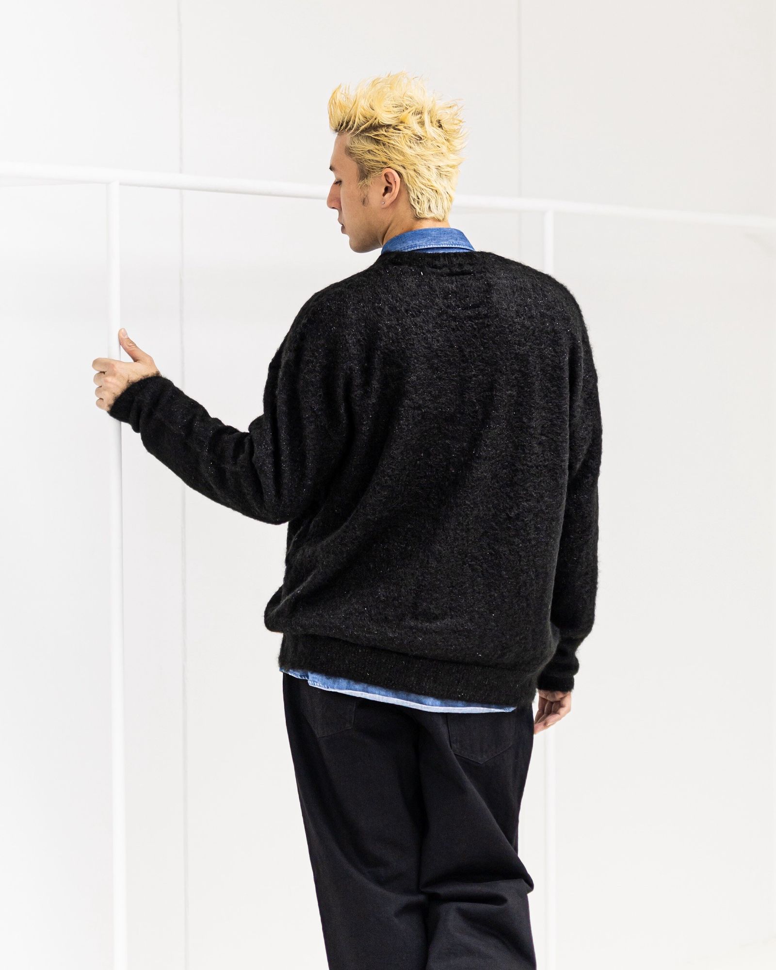 S.F.C 25FW エスエフシー LAME MOHAIR CARDIGAN(SFCFW25KN01)Black