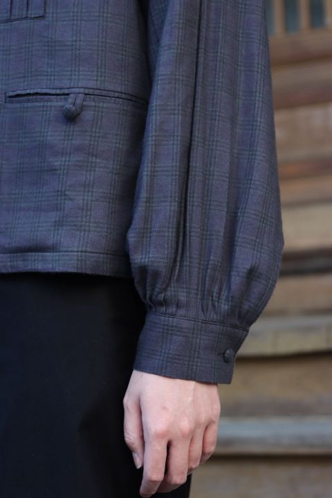 MATSUFUJI Flannel Check Pleats Jacket(M213-0301) style.2021.10.11.