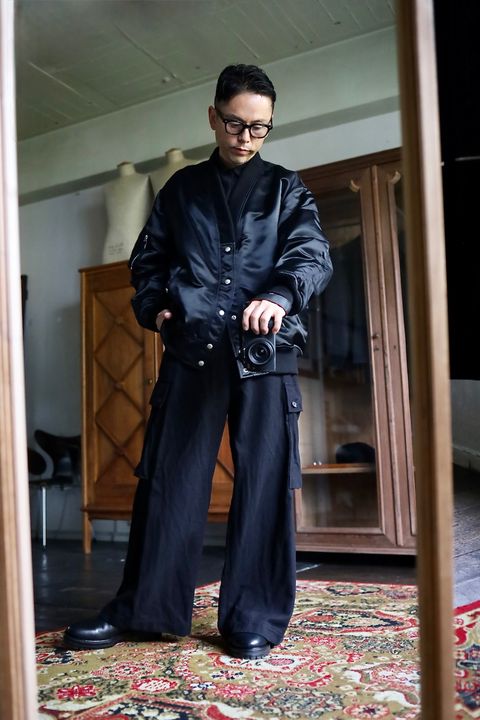 COMME des GARCONS HOMME 綿ウールアーミーサージパンツスタイル2025.11.25.