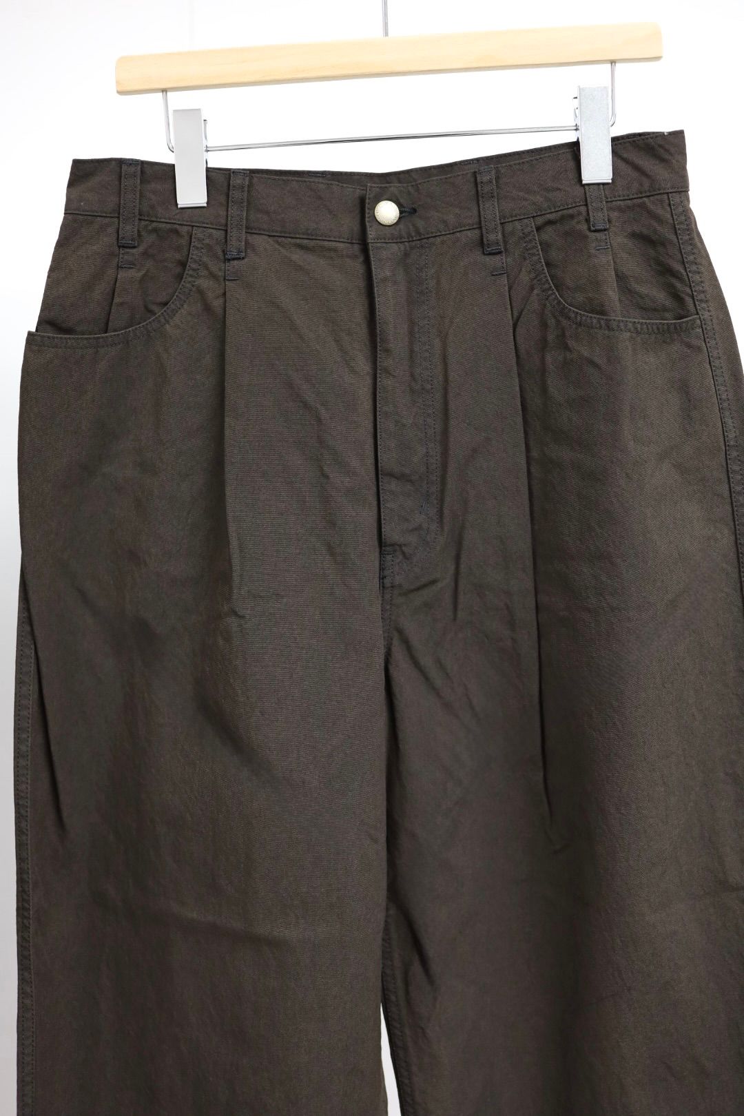 コムデギャルソンオム26SS ナイロンオックス製品染ワークパンツ(HQ-P003-051)BROWN☆2月6日(金)発売！