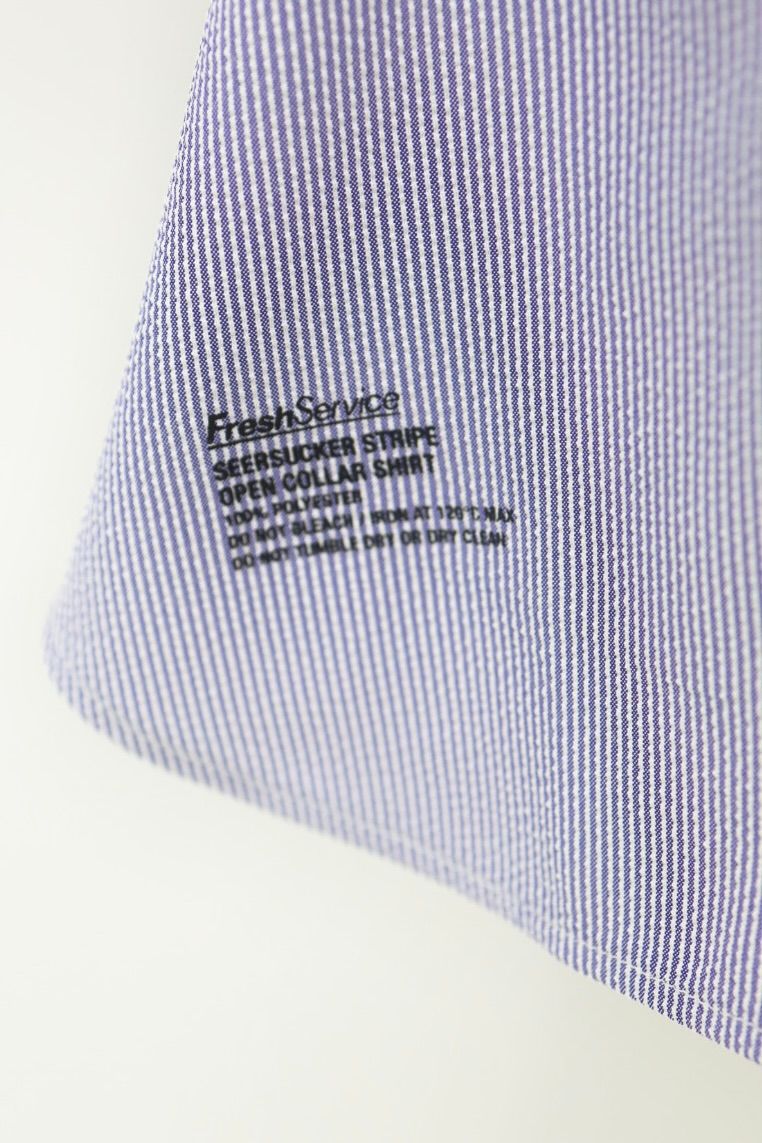 フレッシュサービス 26SS SEERSUCKER STRIPE OPEN COLLAR SHIRT(FSC262-50113)BLUE☆6月13日発売！