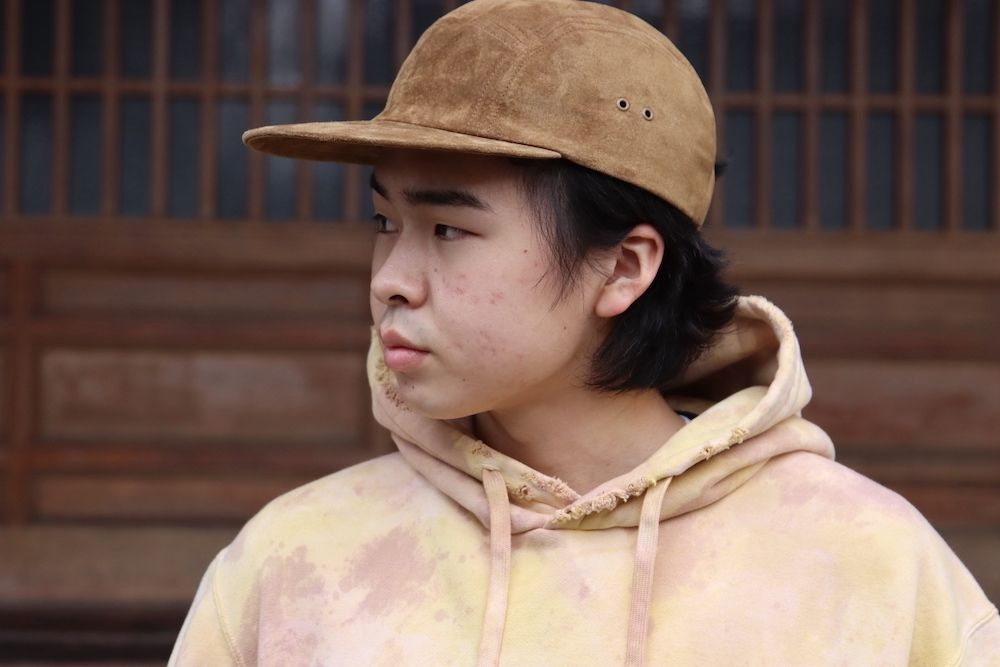 doublet WASTE VEGETABLE DYED HOODIE(22SS28CS209) style. 2022.01.19.