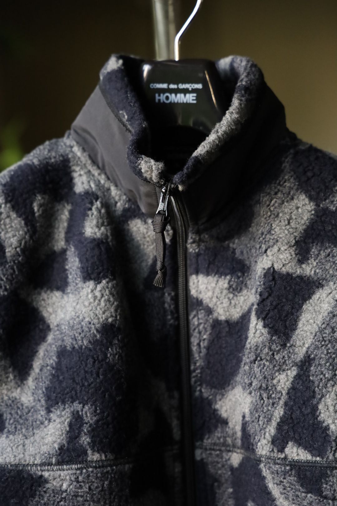 コムデギャルソンオム ウールボアフリースベスト(HR-T017-051)NAVY×GRAY☆10月2日(金)発売！
