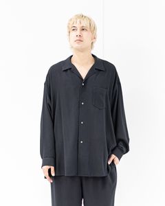 Graphpaper Viscose Viyella L/S Sleeping Shirt (CHARCOAL)新作発売！